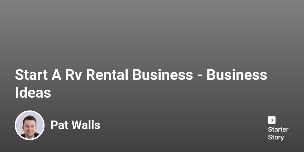 How to start an rv rental business