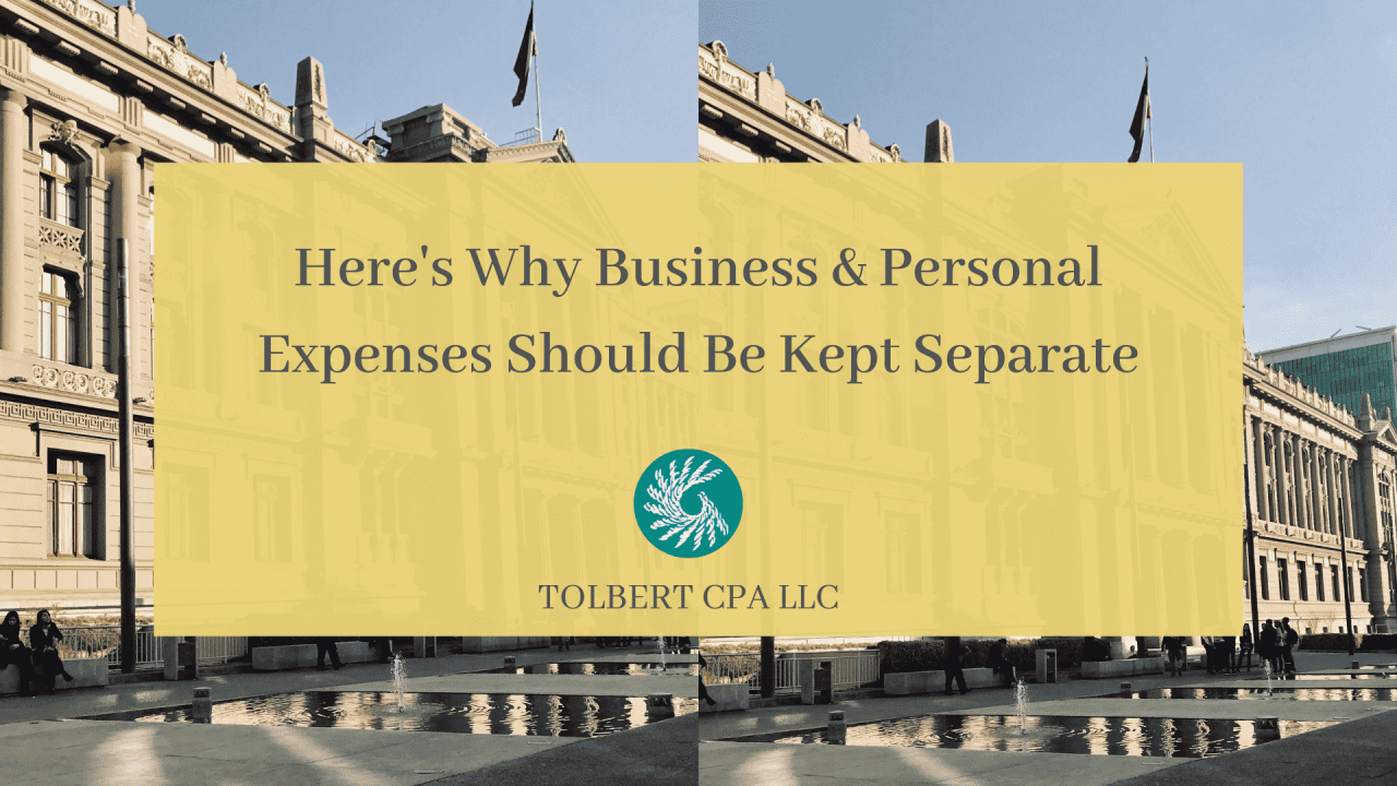 Can i do my business taxes separate from personal