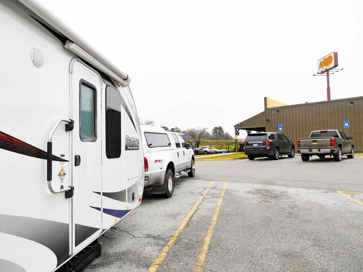 What businesses allow overnight rv parking