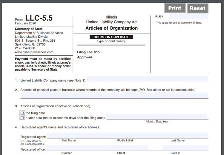 What is a business formation document