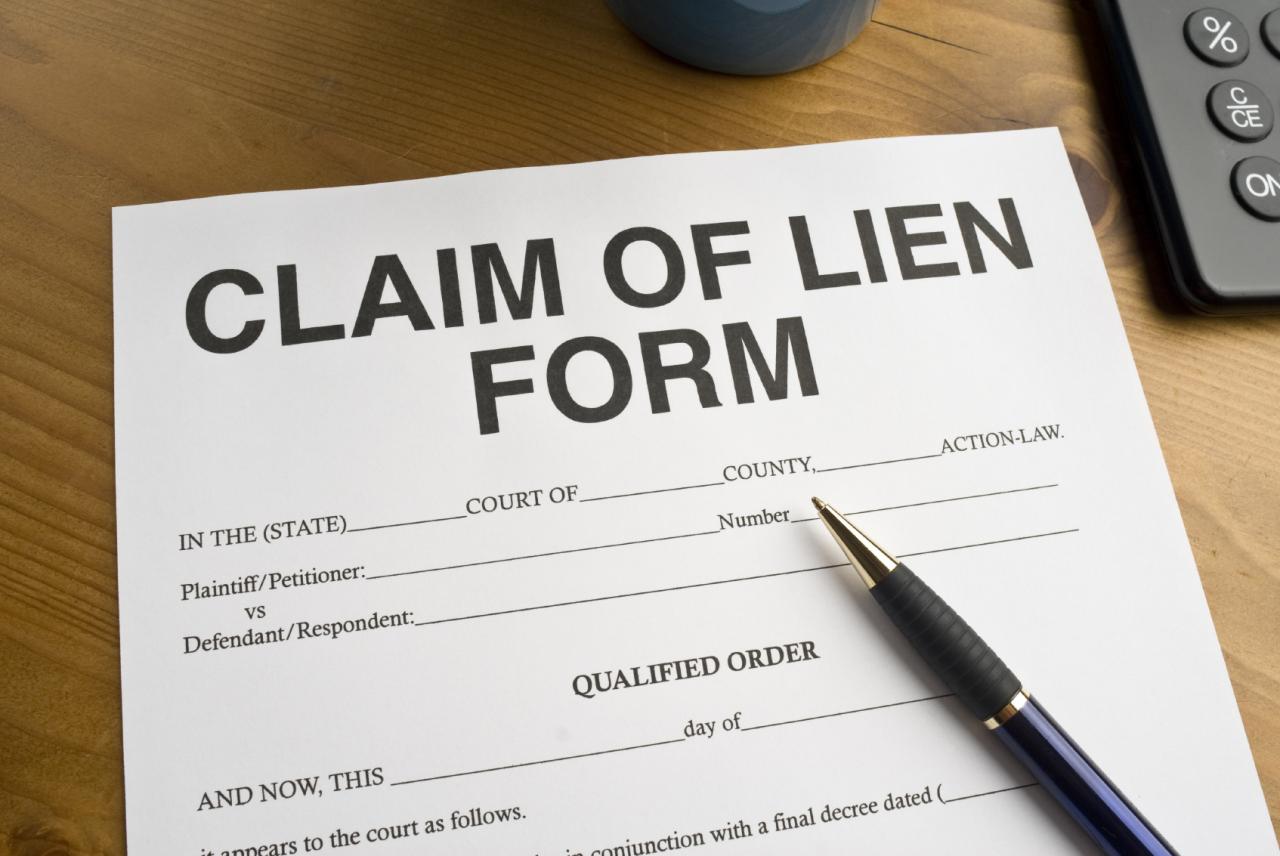 How do i file a lien against a business