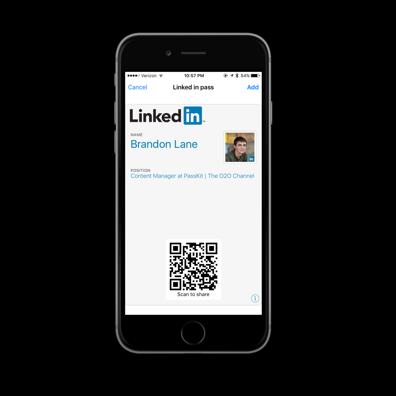 How to put linkedin on a business card