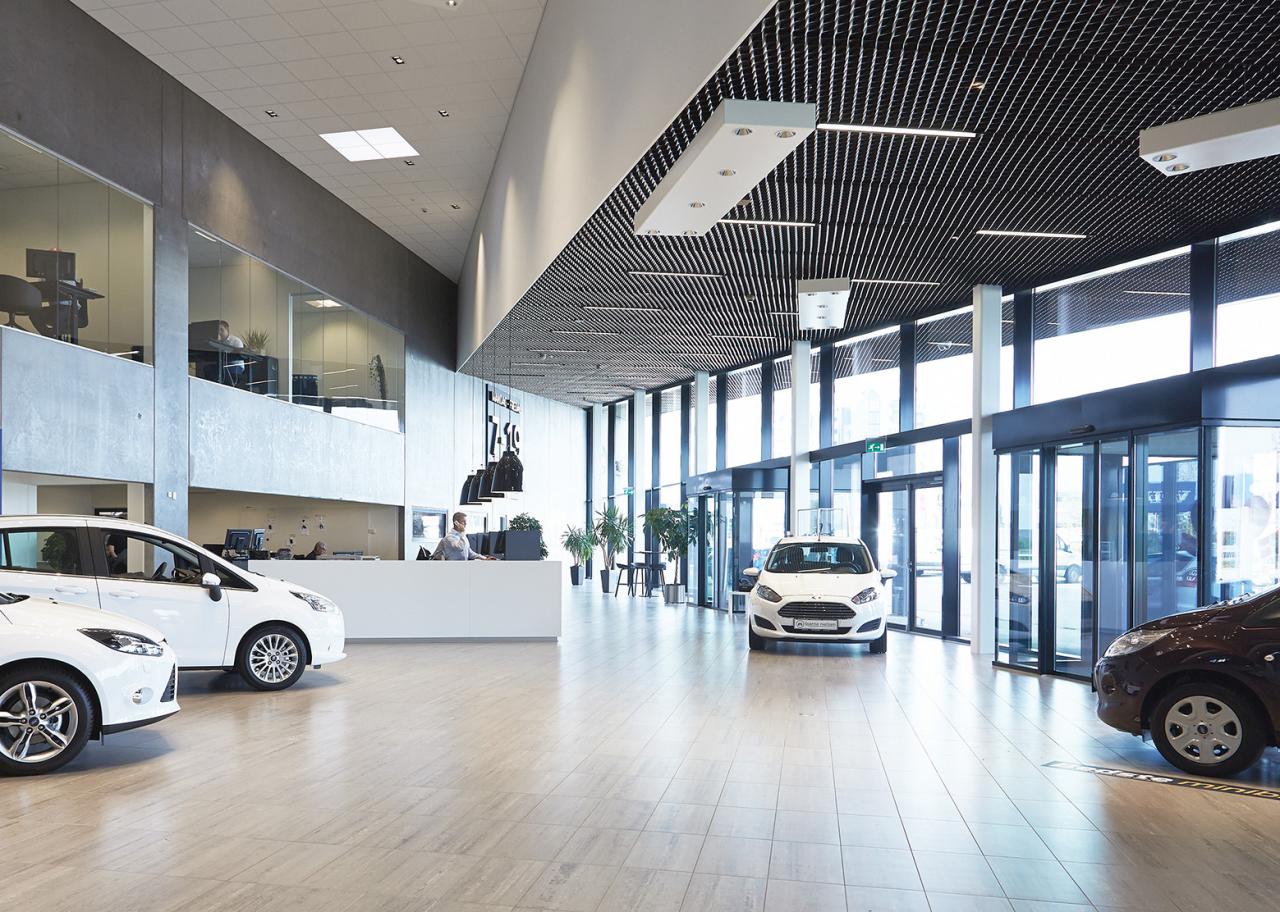 Car showroom design building cars steel functionality symbiosis point buildings