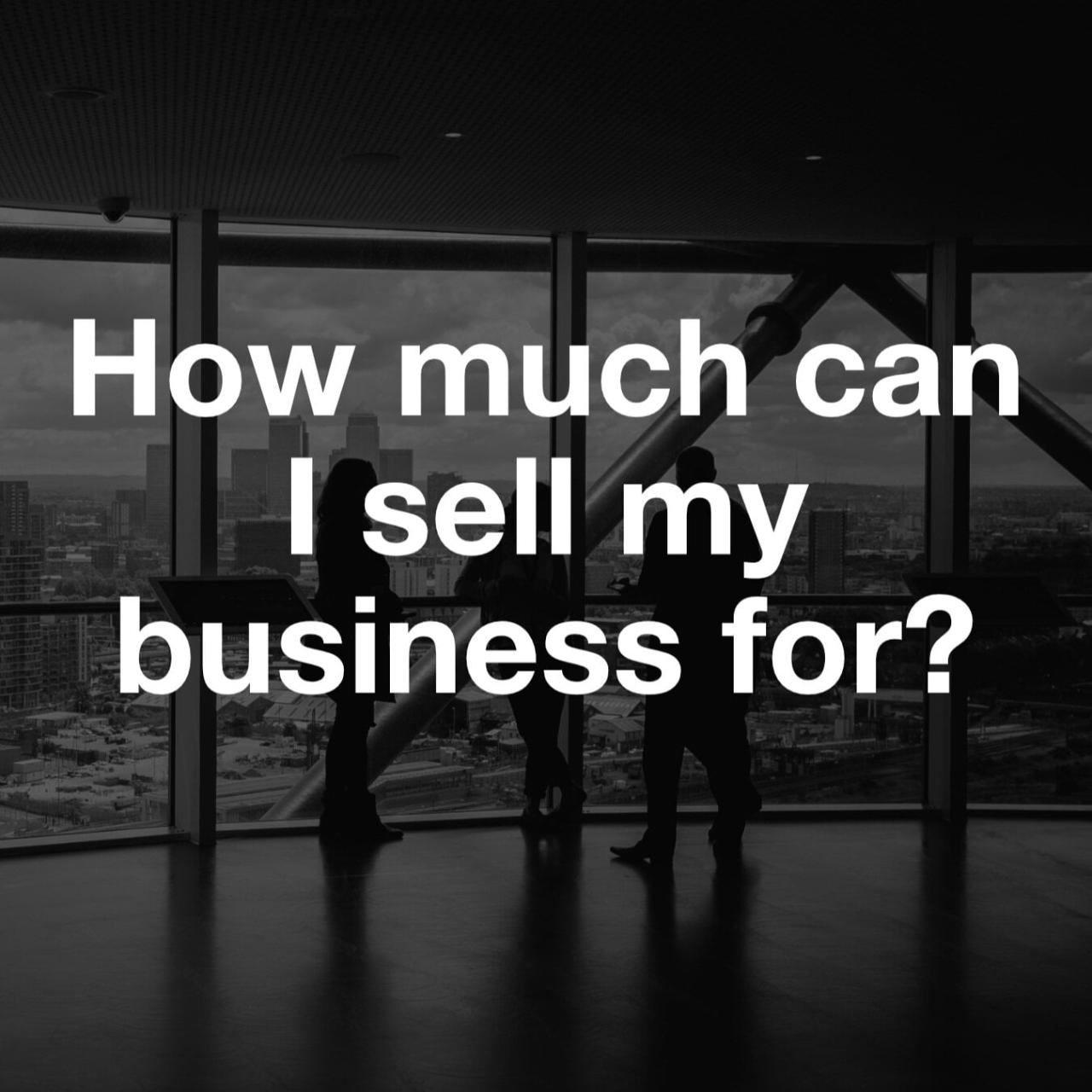 How much should i sell my business for no inventory