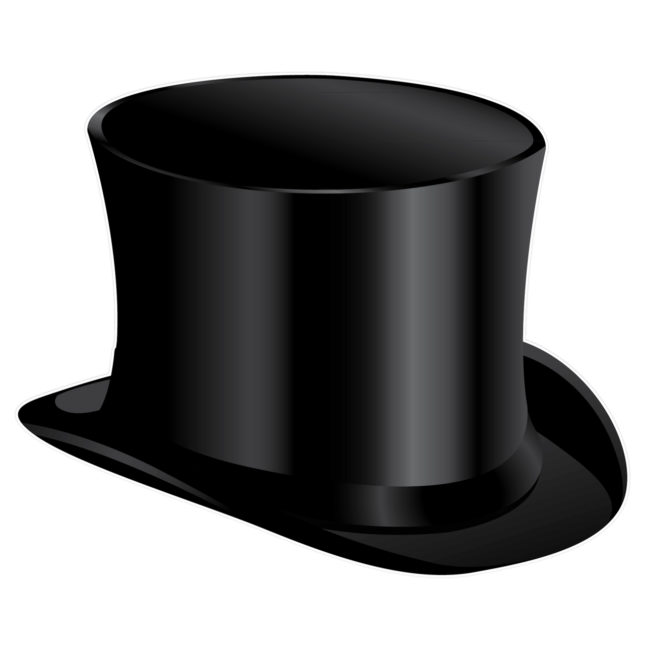 Hat top black clipart objects