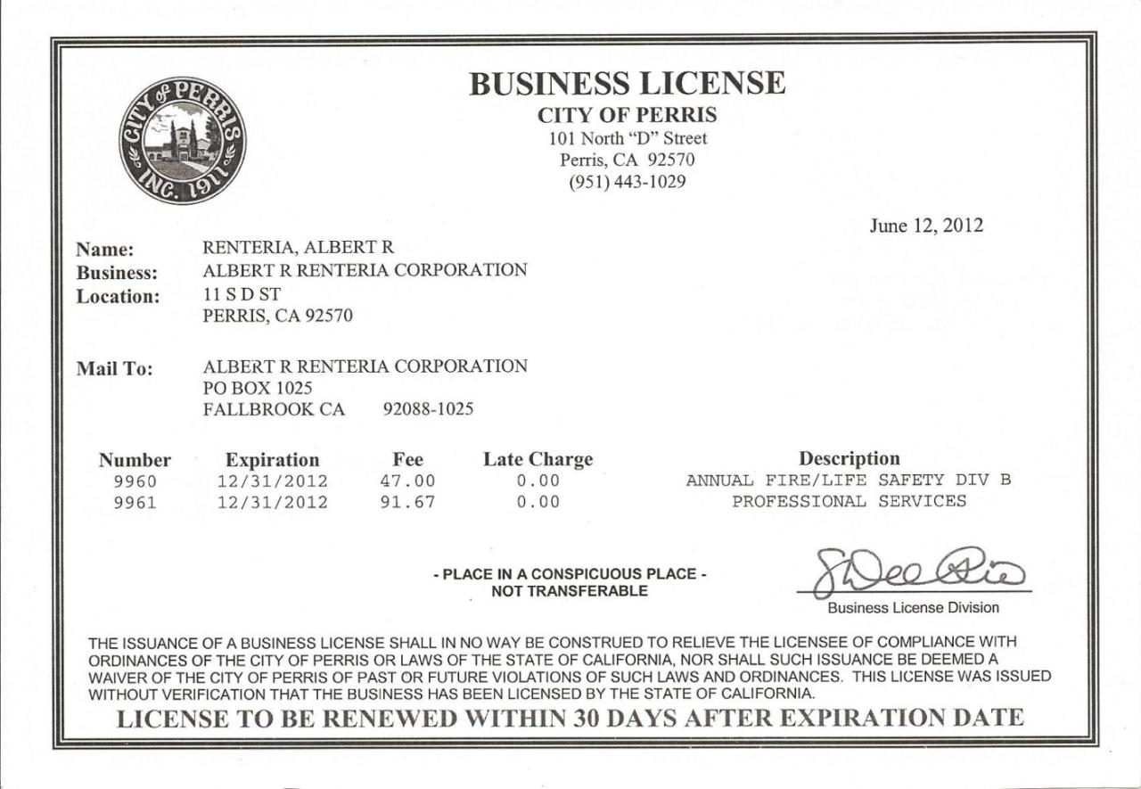 How much is a business license in new york