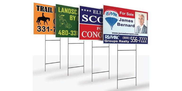 Where can i put yard signs for my business