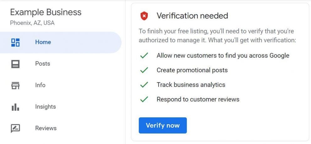 Does google call to verify your business