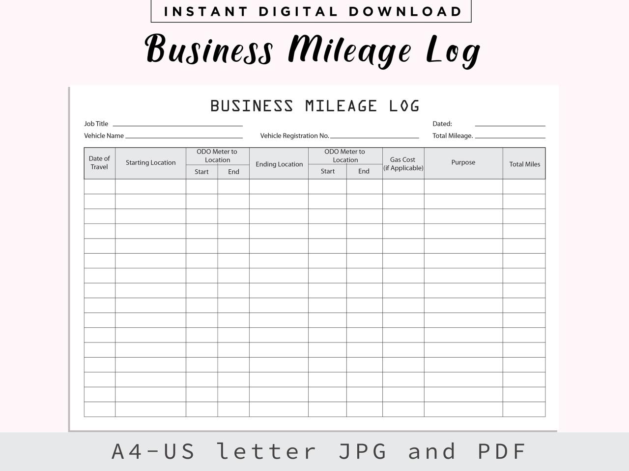 How to track mileage for business