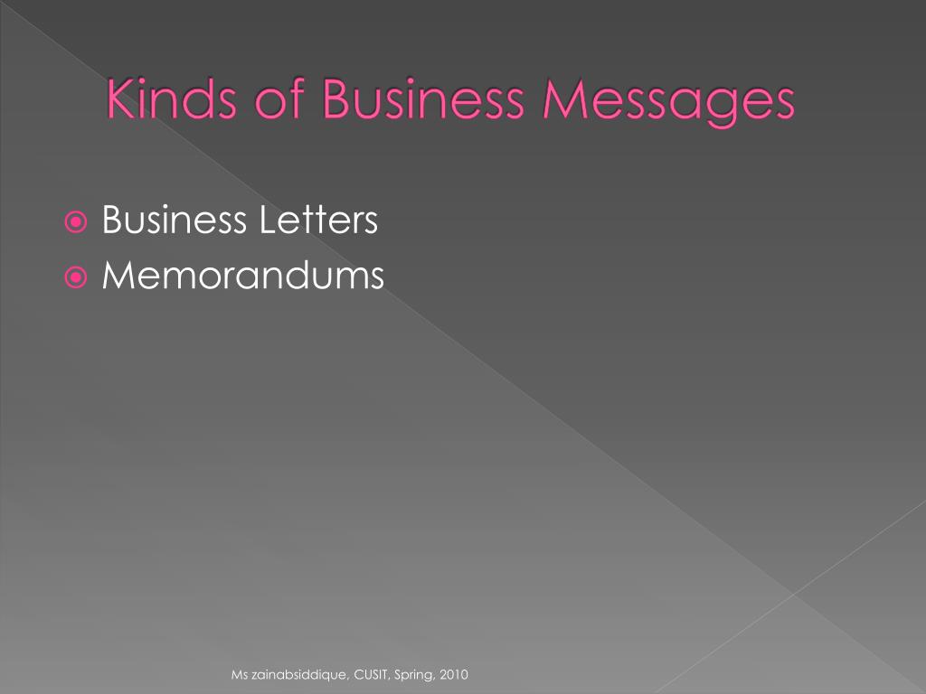 Which statements are the most effective business messages