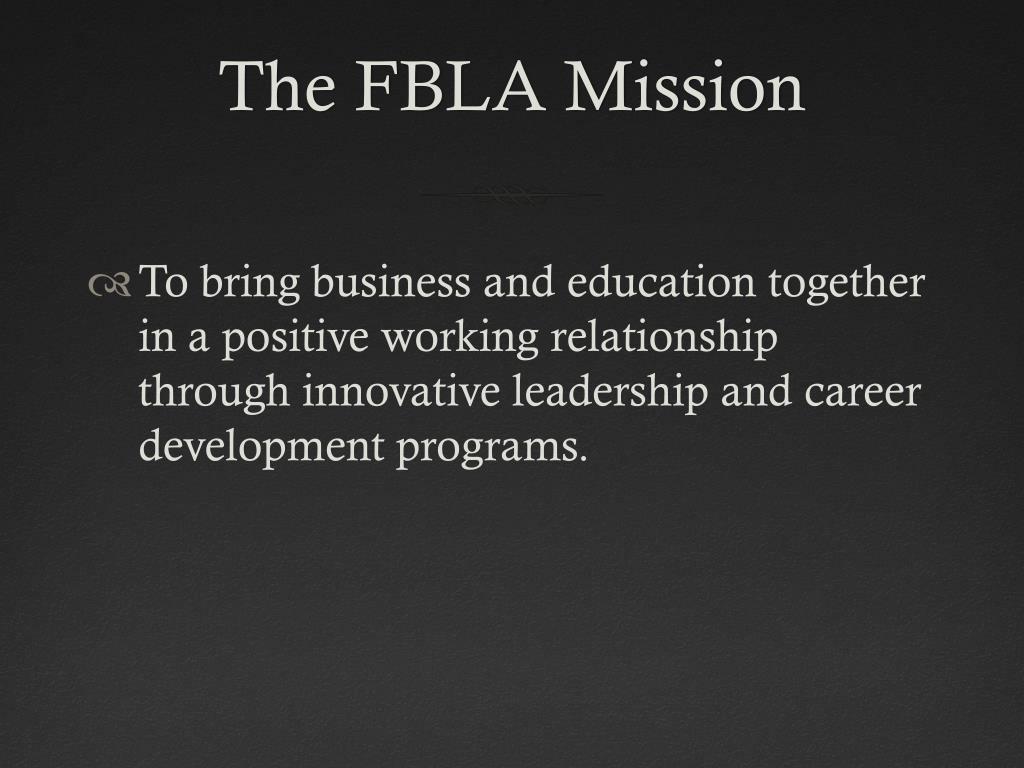 What fbla department is tomorrow's business leader under