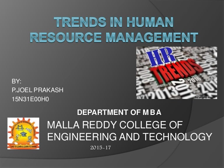 Which of the following business trends affects hr management: