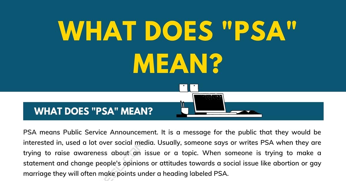 What does psa stand for in business