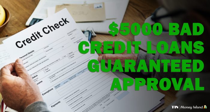 Bad credit loans guaranteed approval california