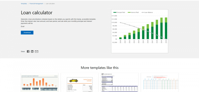 365 360 loan calculator excel