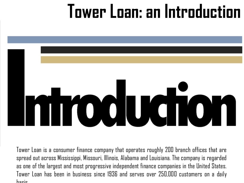 Tower loan senatobia