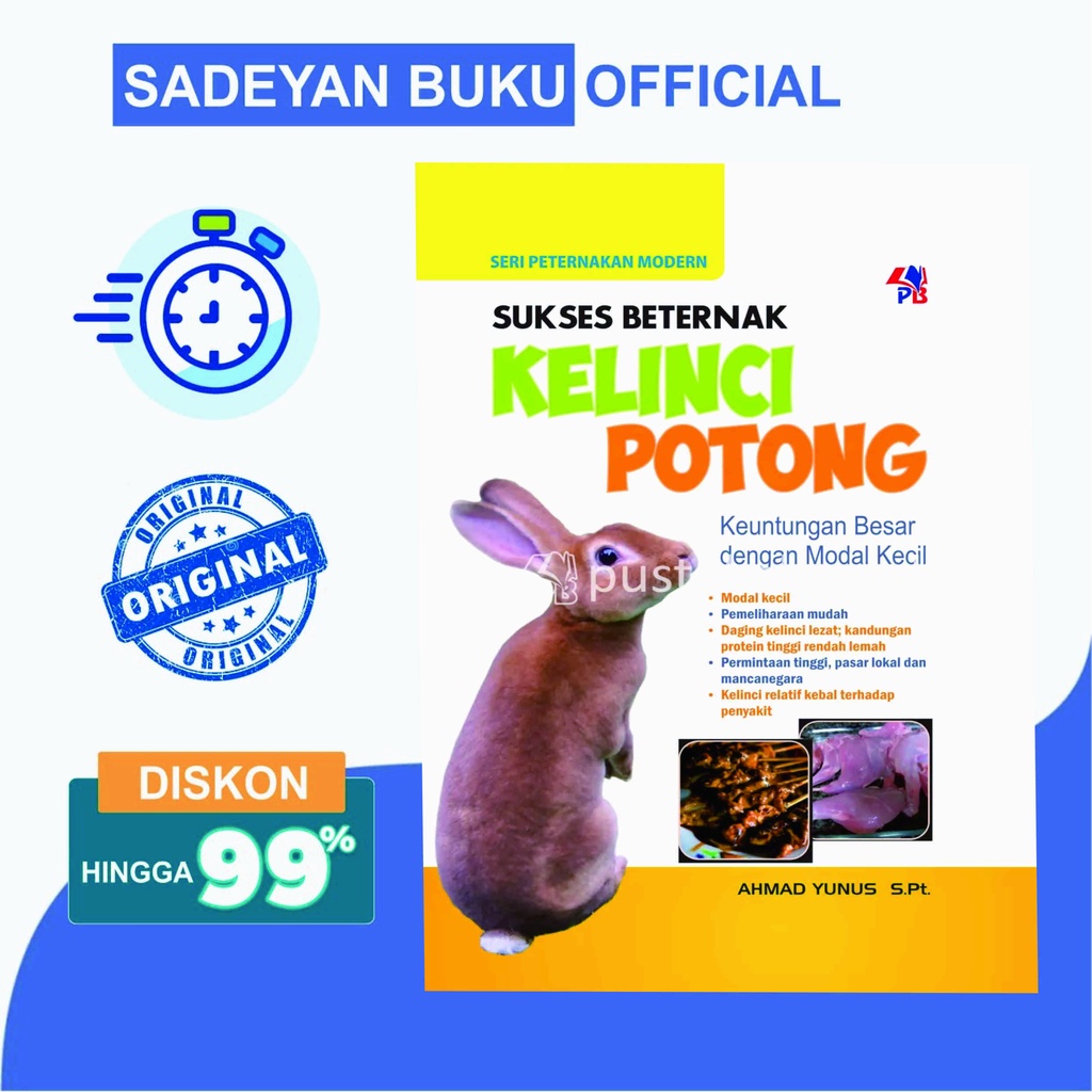 pembibitan kelinci potong penggemukan bukukita hobi peternakan usaha