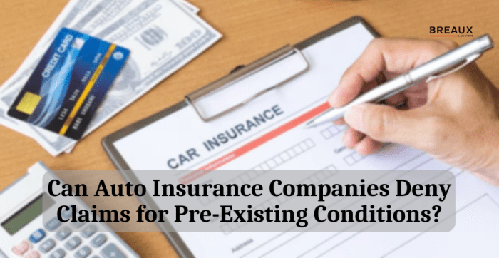 Can auto insurance companies deny coverage