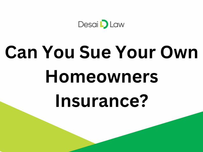 Can you sue your homeowners insurance company