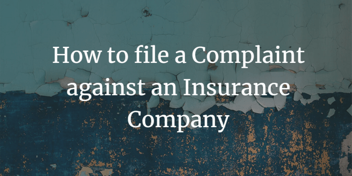 Where to file complaint against insurance company