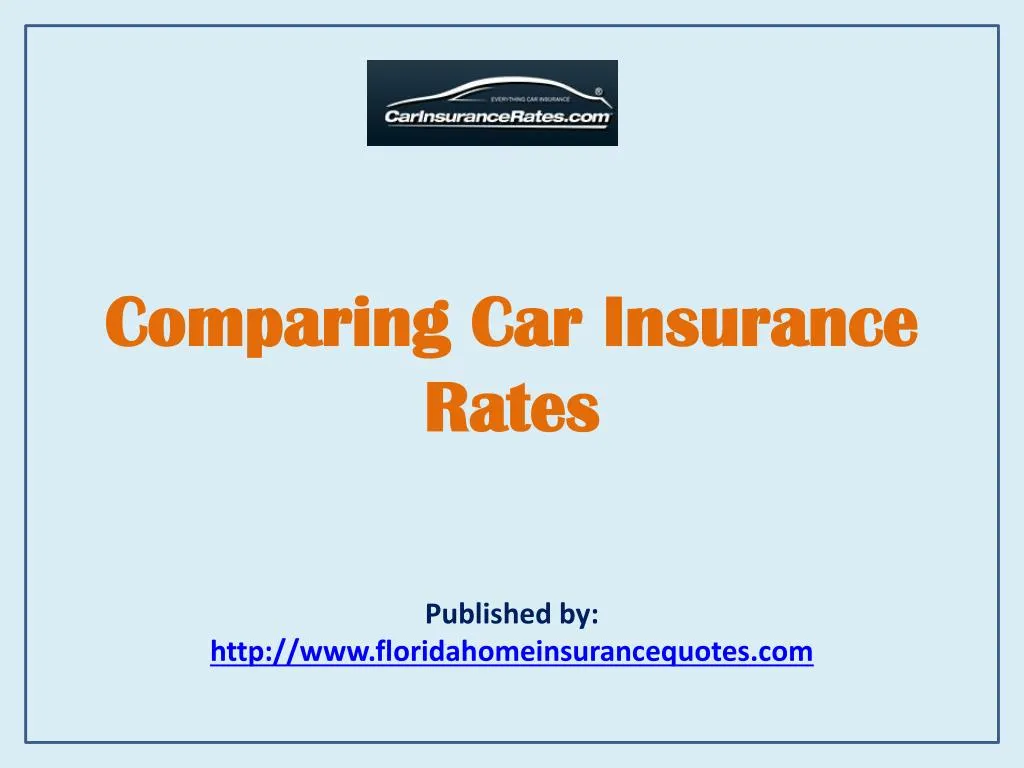 Car insurance rates comparison