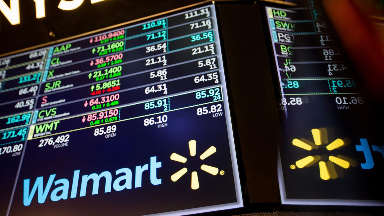 How much is 100 shares of walmart stock worth