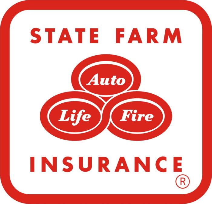 Farm state logo auto bloomington open house normal insurance marsha adams life quote our agent ravenna ribbon cutting company team