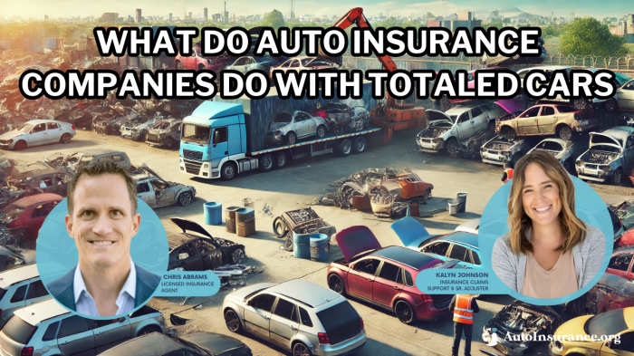 What do insurance companies do with totaled cars