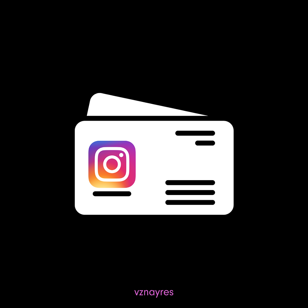 How to write instagram handle on business card