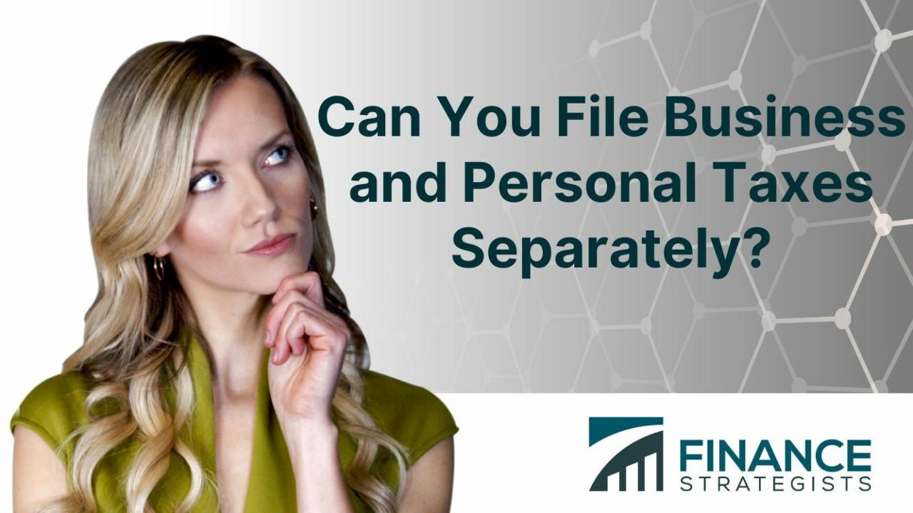 How to separate business and personal taxes