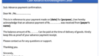 A business form giving written acknowledgement for cash received