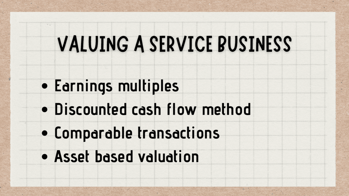 How to value a service business for sale