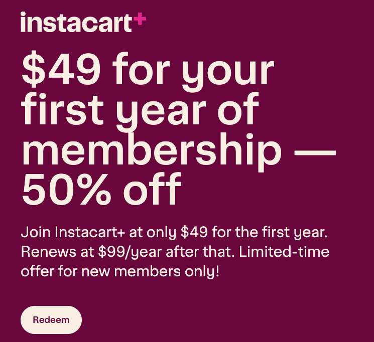 What is the business code for instacart