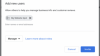 How to give access to google my business account