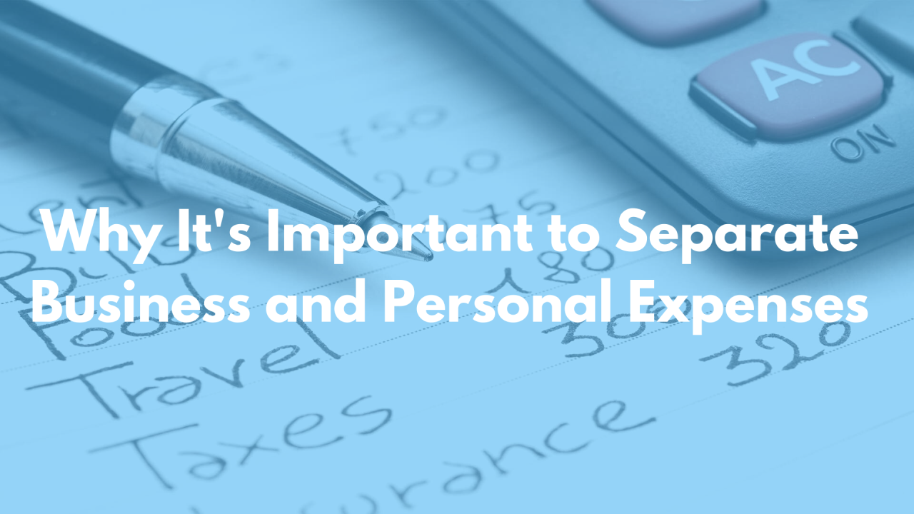 Can i do my business taxes separate from personal