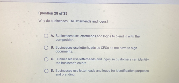 Why do businesses use letterheads and logos