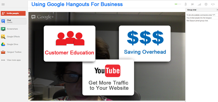 Hangouts business reviews details screenshots