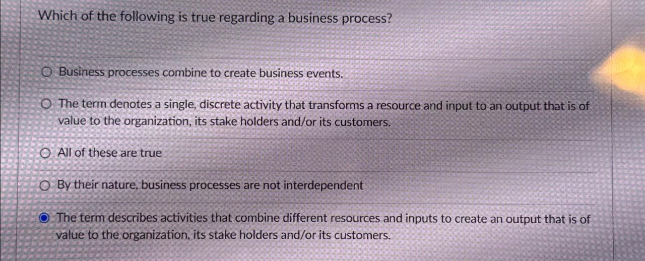 Which of the following statements is true of business services