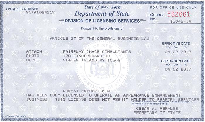 How much is a business license in new york