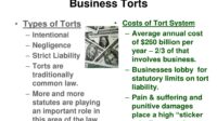 How do torts affect business practices